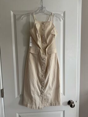 White House Black Market High Neck Denim Sheath Dress